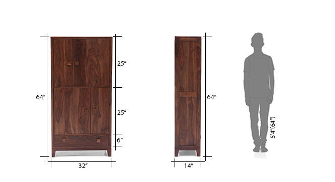 Magellan Shoe Cabinet (Teak Finish)